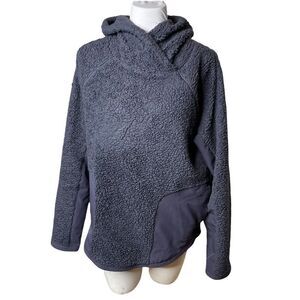 Nike women's sherpa thermal training grey purple hoodie small